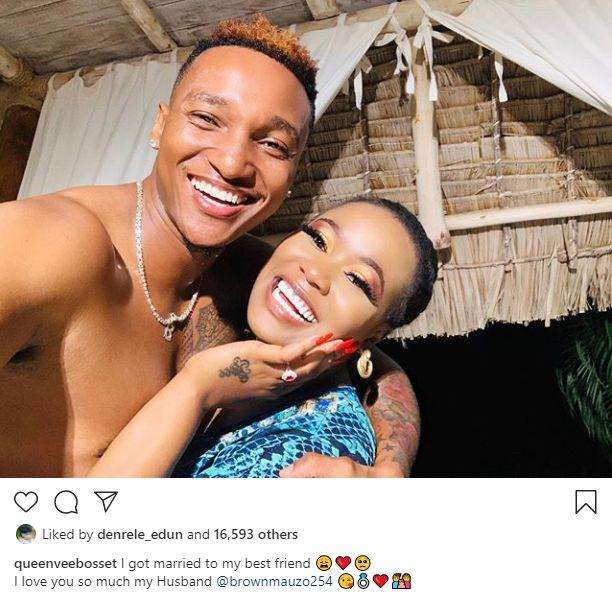 Vera Sidika married to her best friend Brown Mauzo 