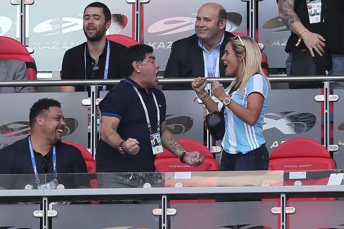 Maradona with Rocío Oliva