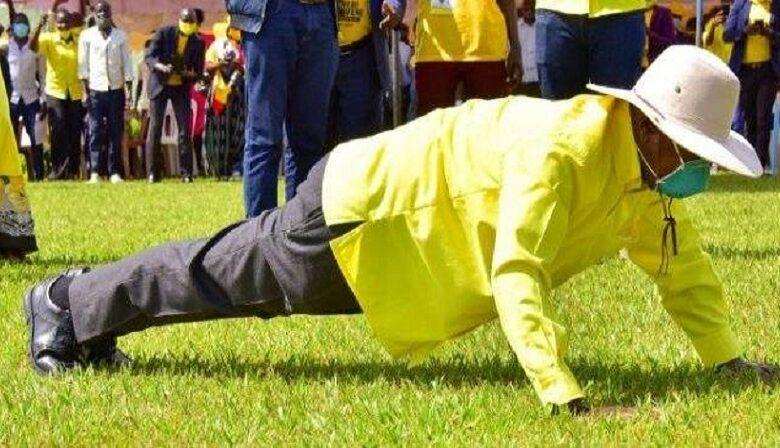 Reasons President Museveni is publicly doing push-ups