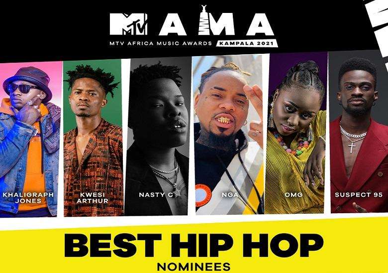 The nominations of MAMA 2021: Best Female Simi (Nigeria) Sheebah (Uganda) Sho Madjozi (South Africa) Busiswa (South Africa) Yemi Alade (Nigeria) Soraia Ramos (Cape Verde) Tiwa Savage (Nigeria) Best Male Burna Boy (Nigeria) Innoss’B (Democratic Republic of Congo) Kabza De Small (South Africa) Harmonize (Tanzania) Fireboy DML (Nigeria) Master KG (South Africa) Rema (Nigeria) Best Group Blaq Diamond (South Africa) Sauti Sol (Kenya) Kabza De Small / DJ Maphorisa (South Africa) Calema (São Tomé and Príncipe) Ethic (Kenya) Rostam (Tanzania) Artist of the Year Burna Boy (Nigeria) Calema (São Tomé and Príncipe) Diamond Platnumz (Tanzania) Master KG (South Africa) Davido (Nigeria) Tiwa Savage (Nigeria) Wizkid (Nigeria) Best Breakthrough Act Elaine (South Africa) Tems (Nigeria) Omah Lay (Nigeria) Zuchu (Tanzania) John Blaq (Uganda) Sha Sha (Zimbabwe) Focalistic (South Africa) Best Hip Hop Nasty C (South Africa) Suspect 95 (Cote d’Ivoire) Khaligraph Jones (Kenya) Kwesi Arthur (Ghana) NGA (Angola) OMG (Senegal) Best Ugandan Act Sheebah Bebe Cool John Blaq Vinka Daddy Andre Spice Diana Best Lusophone Act Calema (São Tomé and Príncipe) Preto Show (Angola) Anna Joyce (Angola) Mr Bow (Mozambique) Nelson Freitas (Cape Verde) Soraia Ramos (Cape Verde) Best Francophone Act Innoss’B (Democratic Republic of Congo) Suspect 95 (Cote d’Ivoire) Dip Doundou Guiss (Senegal) Stanley Enow (Cameroon) Fally Ipupa (Democratic Republic of Congo) Gaz Mawete (Democratic Republic of Congo) Alone Together: Best Lockdown Performance Diamond Platnumz (Tanzania) – Africa Day Benefit Concert Black Motion (South Africa) – Red Bull Rendezvous Niniola ft Busiswa (Nigeria / SA) – Africa Day Benefit Concert Singuila (Congo) – DCDR Series AKA (South Africa) – AKA TV Yemi Alade (Nigeria) – Poverty (live session)