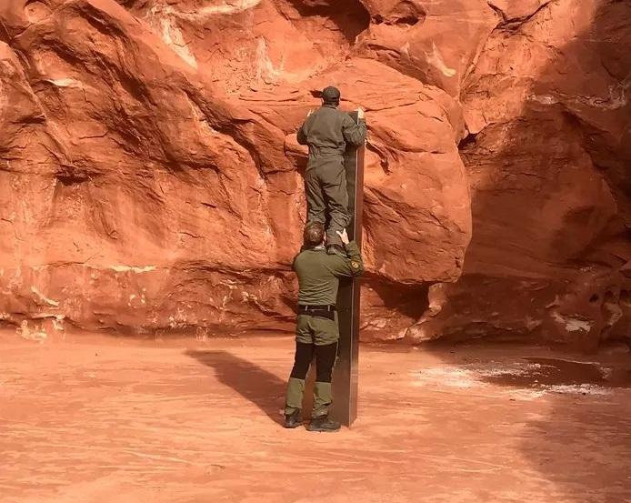 Steel monolith discovered in Utah, USA