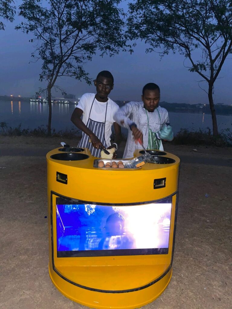 Solar-powered kiosk