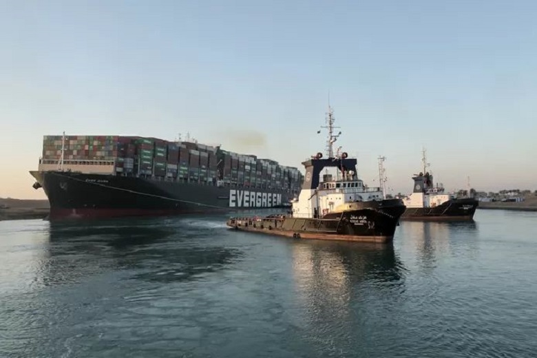 The container ship Ever Given, which blocked traffic in the Suez Canal last week, is completely free and sailing again.
