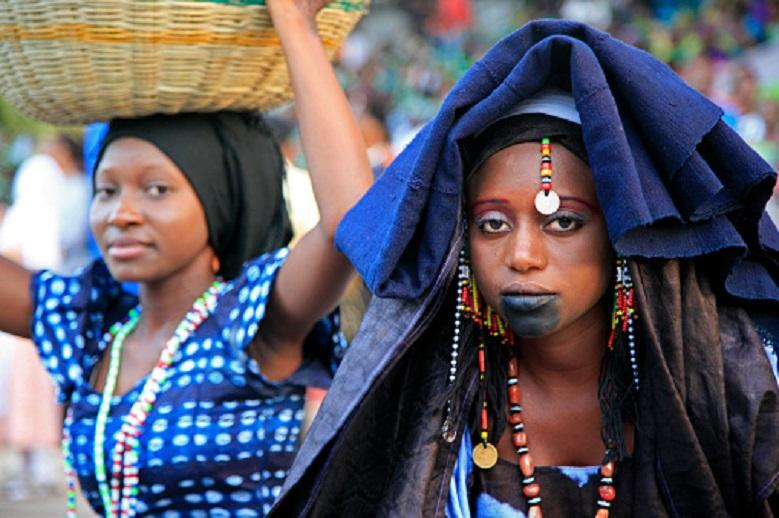 Fulani Women wearing traditional costume for Roots Festival