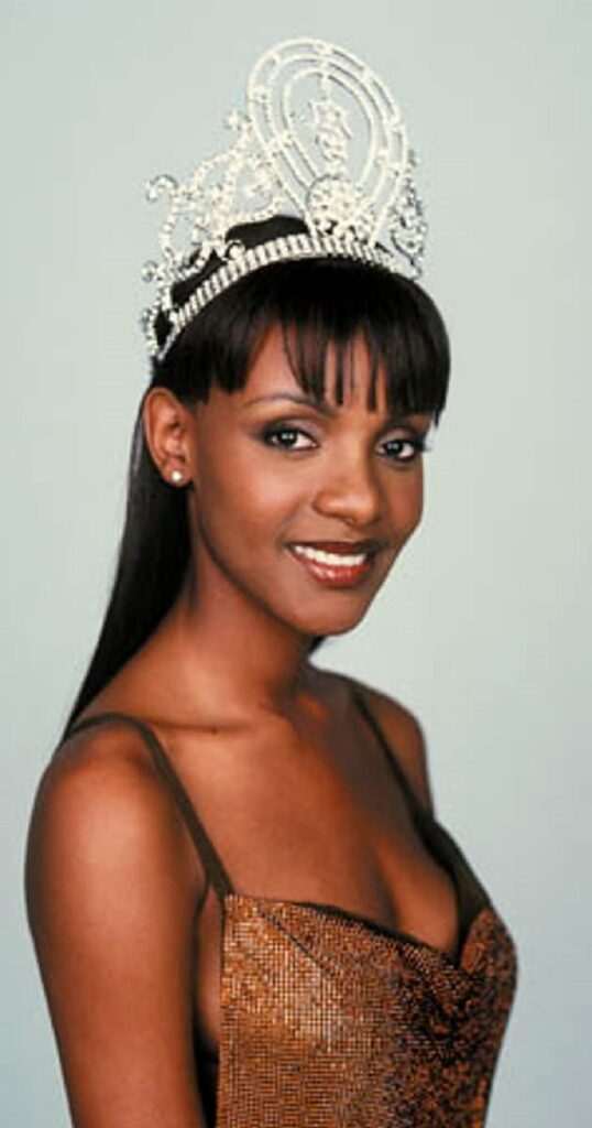 Mpule Keneilwe Kwelagobe is a Botswana investor, businesswoman, model, and beauty queen who was crowned Miss Universe 1999