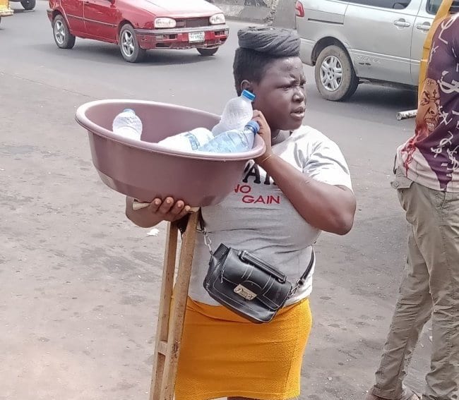 Mary Daniel in the street of Lagos