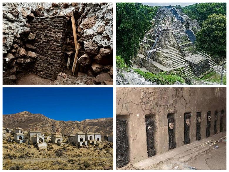 Inca tombs, Mayan frescoes, and other archaeological discoveries in South America