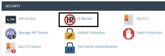 Login to your Cpanel and click IP Blocker