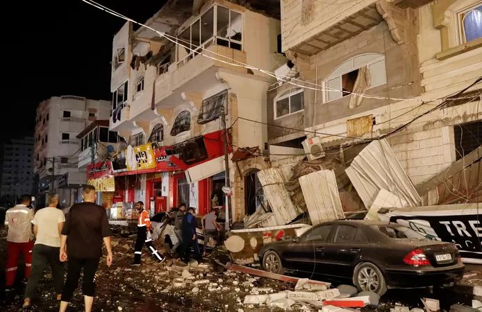 Damage in Gaza City after Israeli attacks