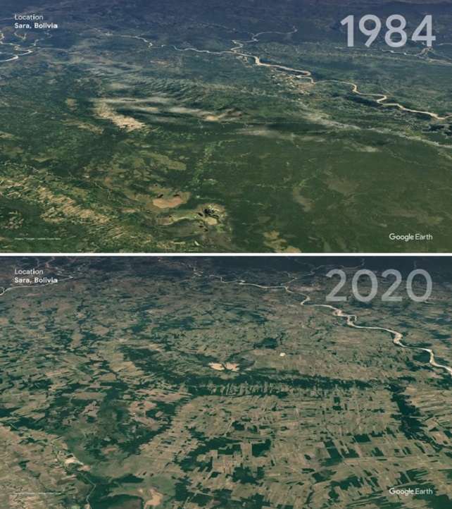Sarah Province of Bolivia in 1984 and 2020