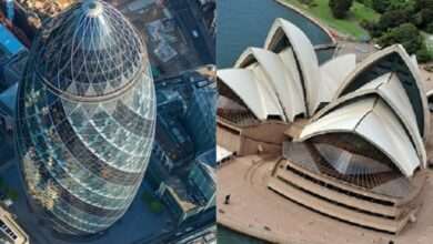 Six most famous buildings in the world from the aerial view