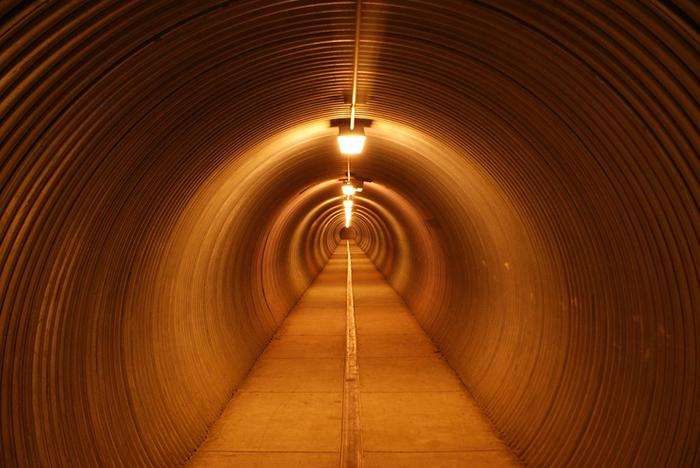 The city is connected with the rest of the world by a tunnel
