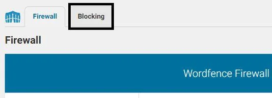 Navigate to Blocking 