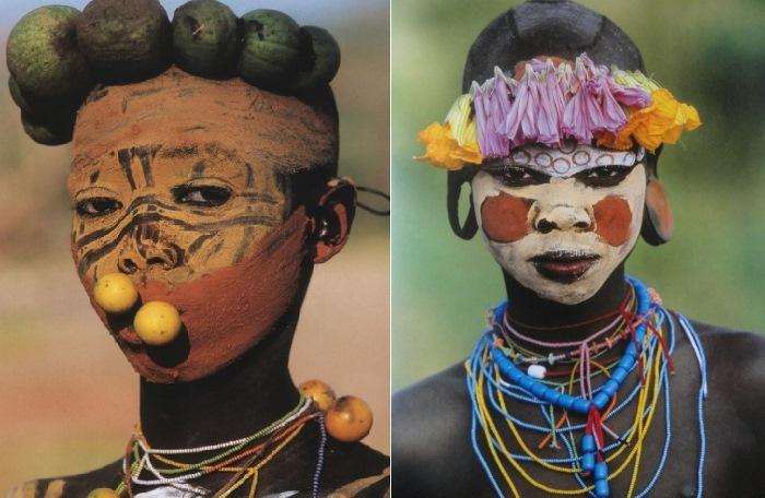 Representatives of the Surma and Mursi tribes