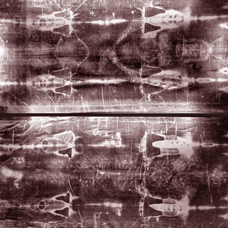 The Shroud of Turin or Turin Shroud is a length of linen cloth bearing the image of a man who appears to have suffered physical trauma in a manner consistent with crucifixion.