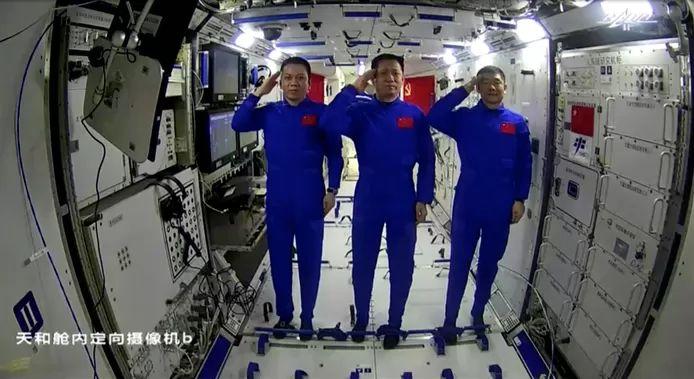 Taikonauts Nie Haisheng, Liu Boming and Tang Hongbo will stay in the space station for three months