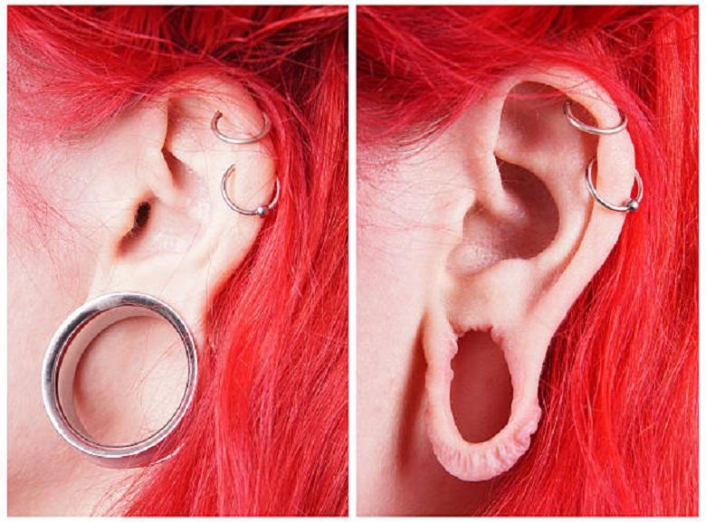 Ear stretching: how to overgrown it