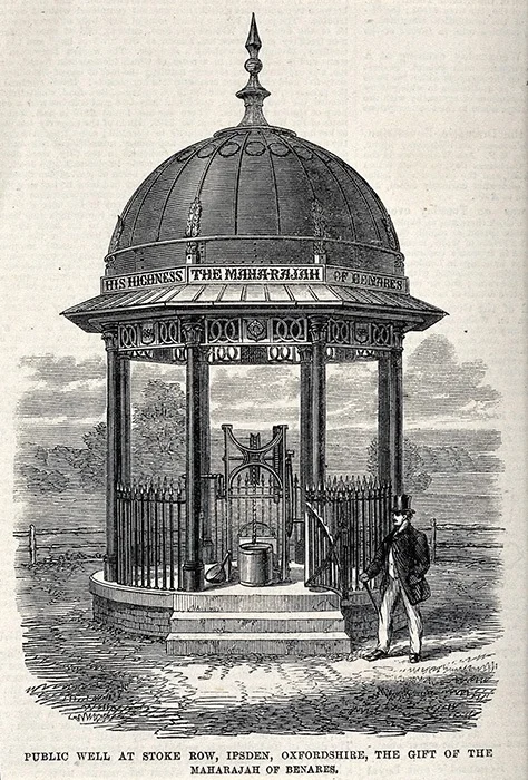Maharaja Benaras Ishri Pershad Narayan Singh decided to finance the construction of the well