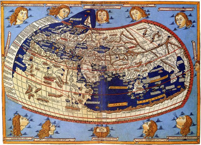 The map of Ptolemy’s “Inhabited World”, recreated after his death on a Byzantine manuscript of the 13th century, is one of the most famous and informative