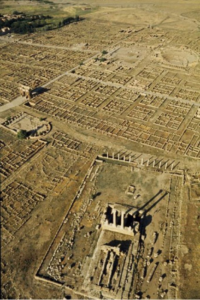 This is what Timgad looks like in an aerial photograph
