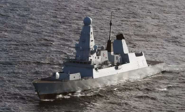 The British army on Wednesday denied that the Russian army had chased a British ship into the Black Sea. Warning shots were fired, and a nearby fighter plane dropped four bombs into the sea