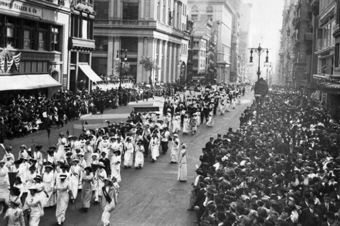 American suffragettes in New York, 1912