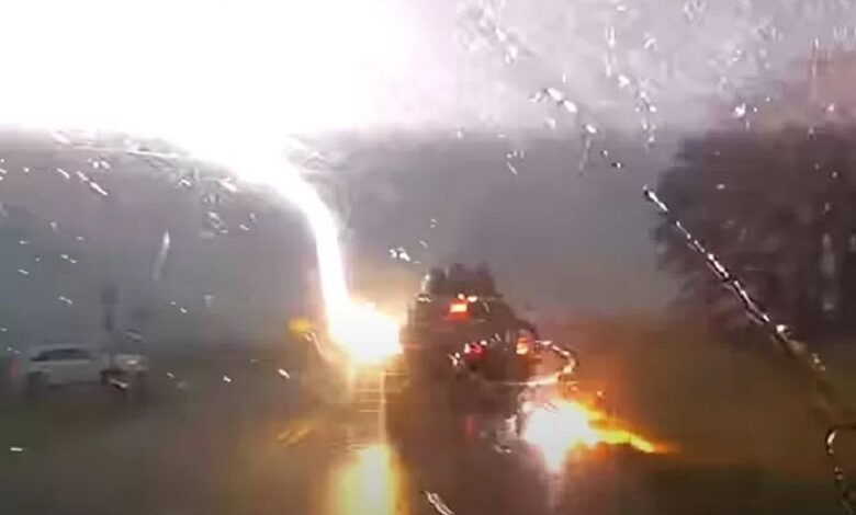 Flat tires and broil electronics: Jeep struck by lightning 4 times