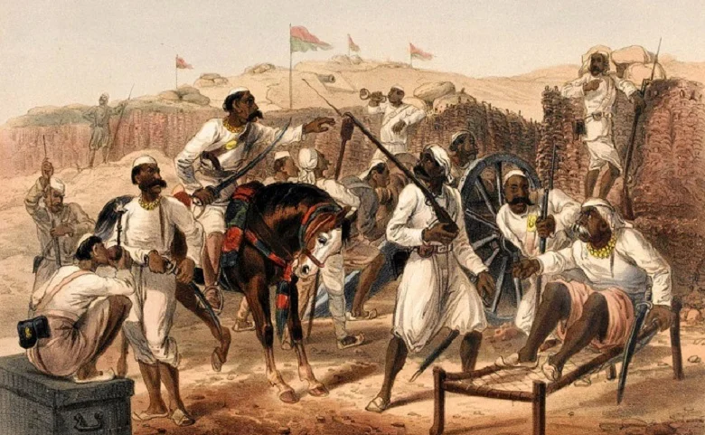 More sepoys in the British troops in India than the British