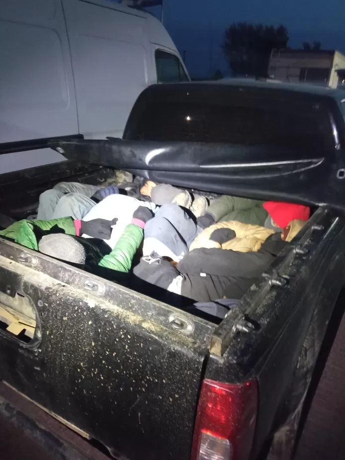15 stowaways taken from vehicle in large-scale police crackdown on human smugglers