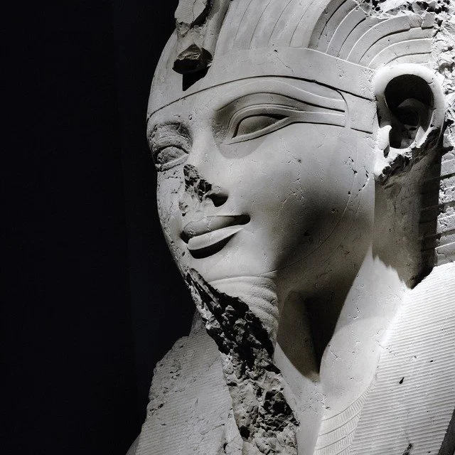 Why were the noses removed from Egyptian statues