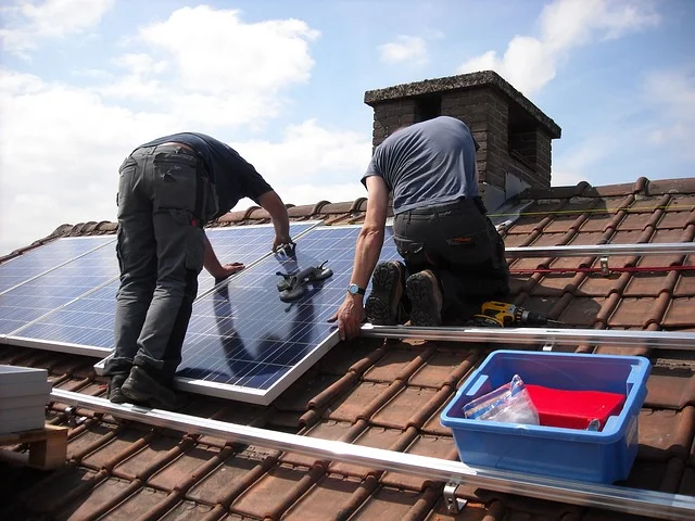 Installation of solar panels for optimum slope