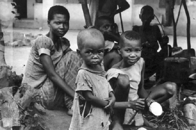 Biafran children during the war
