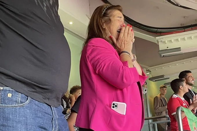 Tears of happiness: Cristiano’s mum doesn’t keep it dry with her son’s return and goals in ManU