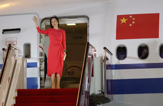 Released Huawei top woman welcomed as a hero in China