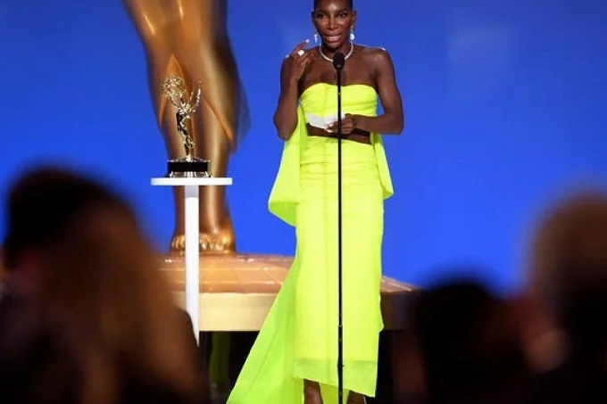 Michaela Coel, the First Black woman to take home the Emmy award for Outstanding Writing