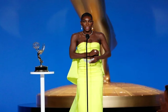 Michaela Coel, the First Black woman to take home the Emmy award for Outstanding Writing