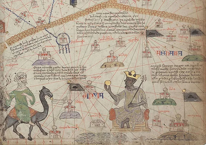 King Mansa Musa, depicted in the Catalan Atlas