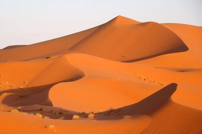 The Erg Chebbi sand dunes in Morocco