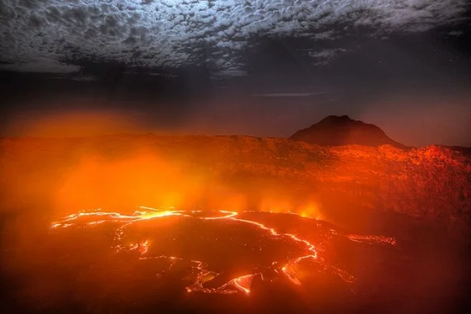 Erta Ale lava erupting