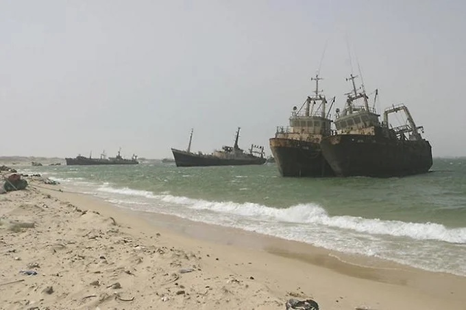 Largest ship graveyard in Mauritania 