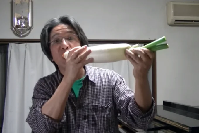 Junji Koyama, a Japanese video blogger, can make any vegetable growing in the yard seem appealing.