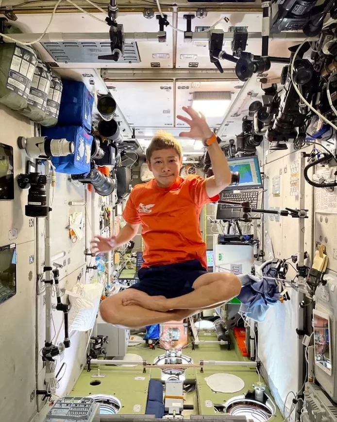 Yusaku Maezawa on the ISS.