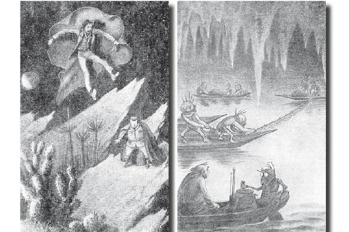 Among the Selenites (illustrations for the novel by H.G. Wells “The First Men on the Moon”)