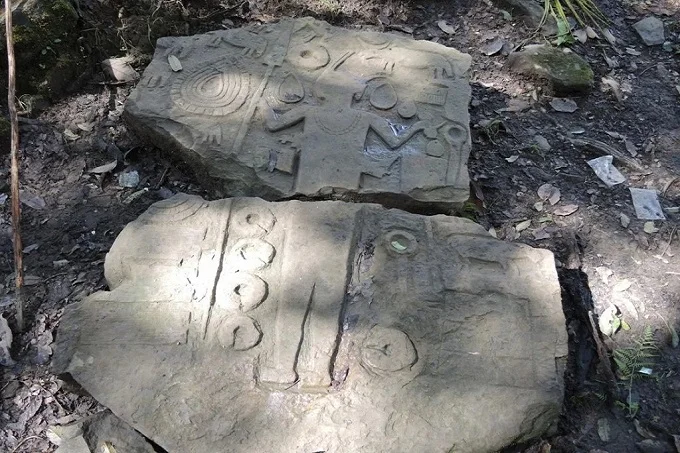 Some of the Megaliths in Vangchhia have been destroyed
