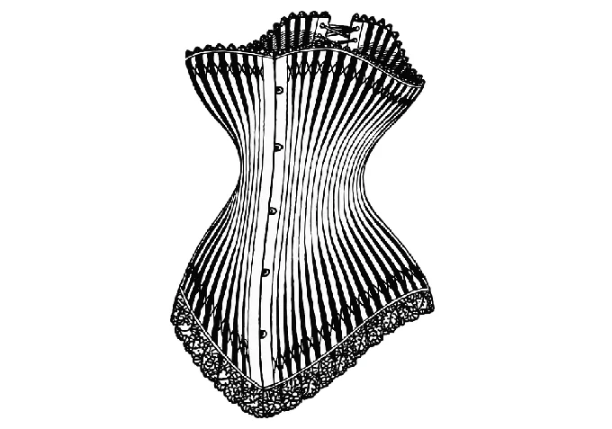The first generations of corsets provided the smoothness of dress fabrics and served as the basis for jewelry, while helping women keep their backs straight and their shoulders back.