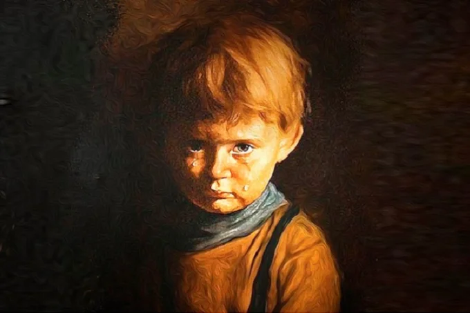 “The Crying Boy” by Giovanni Bragolina