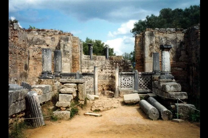 Phidias' workshop at Olympia, photographed in 2005. 