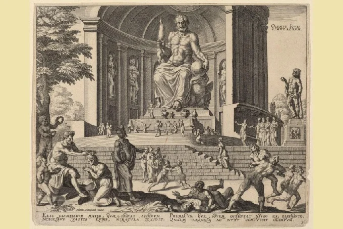 Statue of Jupiter at Olympia (imaginary reconstruction), 1572.