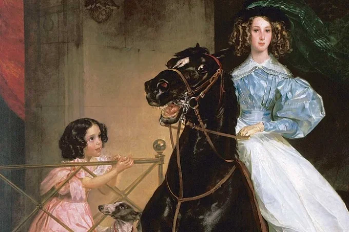 “The Rider” or “Horsewoman” by Karl Bryullov