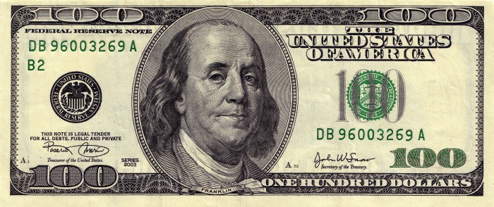 The largest denomination is considered to be $100.